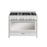 Glemgas 6 Burner Gas Cooker 120x60cm with Double Turbo Fan, Grill & Safety System - Stainless Steel
