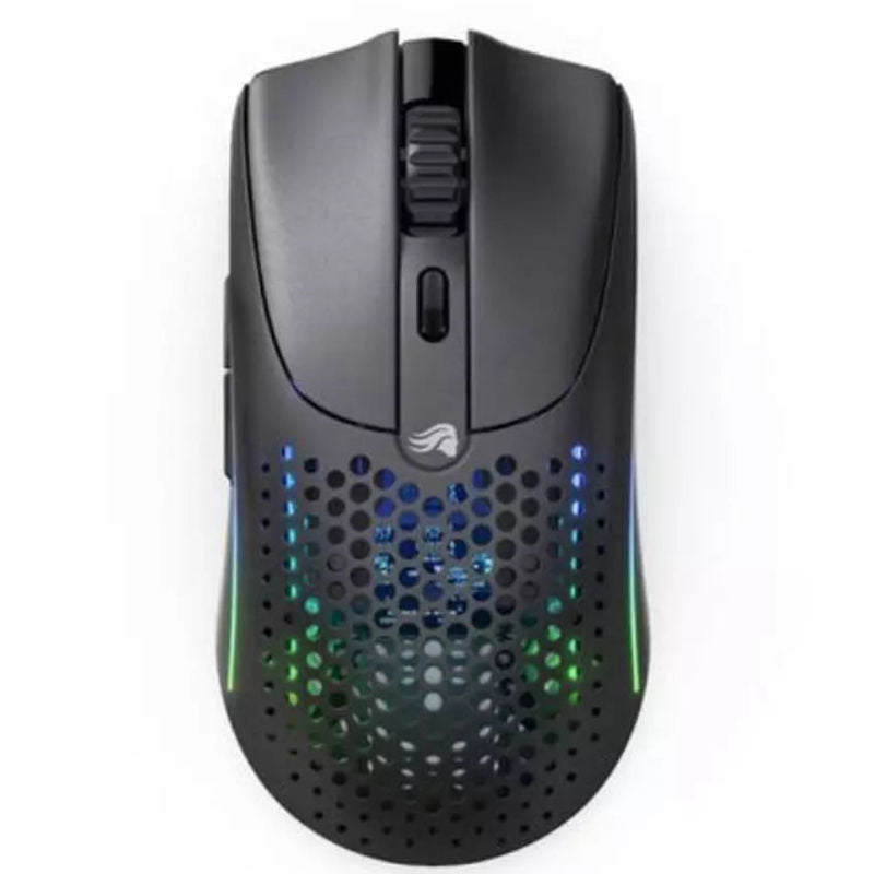 Gaming mouse with RGB lighting on a white background