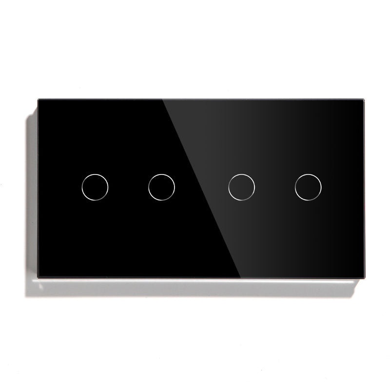 Gopeta, 2+2 Gang Smart Wi-Fi Touch Switch 600W with Glass Panel