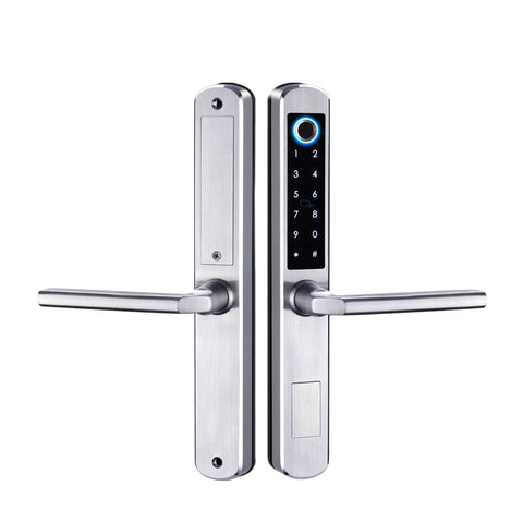 Gopeta, TTLock IP65 Smart Lock for Aluminum Doors with Fingerprint, Card & Wi-Fi App Control