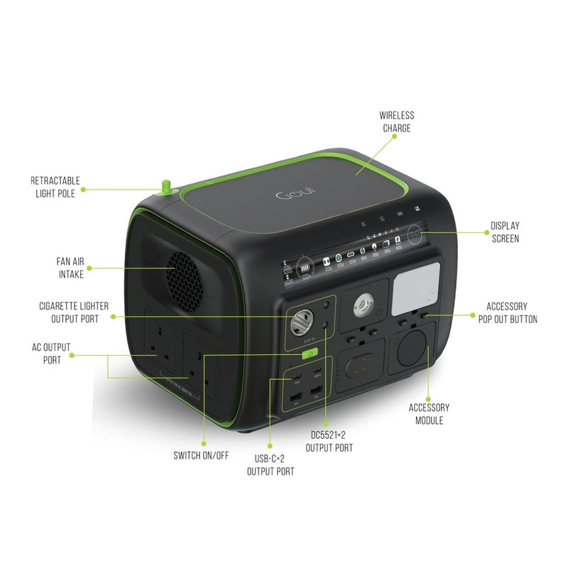 Goui, Beast 800W Portable Power Station with Voice Control & Wireless ...