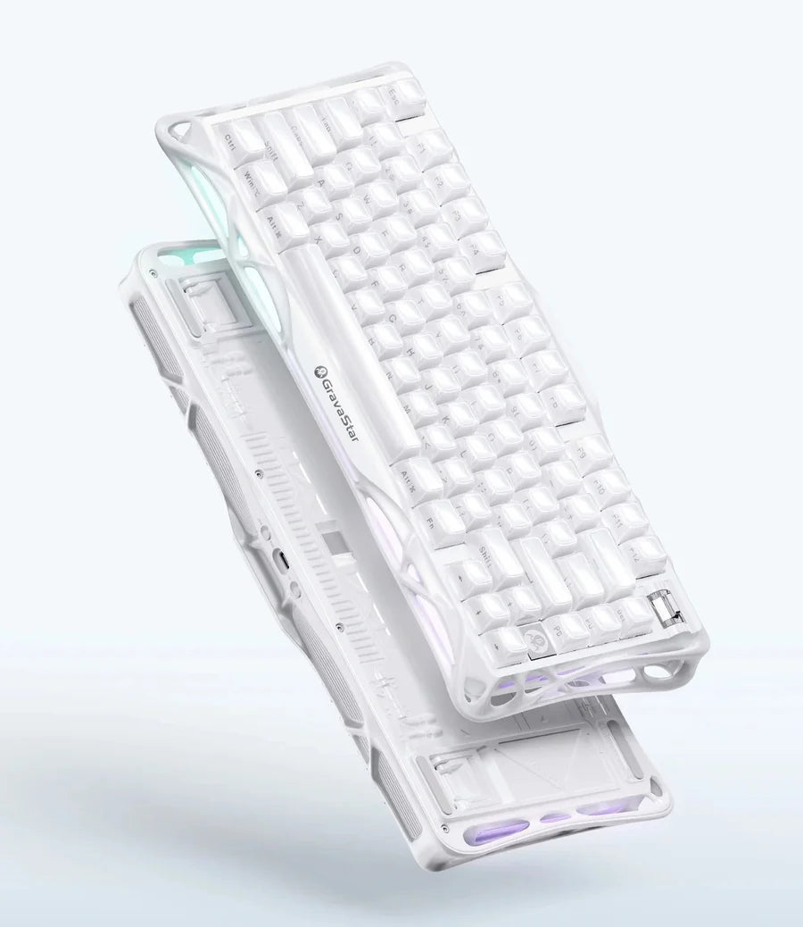 GravaStar Mercury K1 75% Wireless Mechanical Gaming Keyboard Special Edition - White