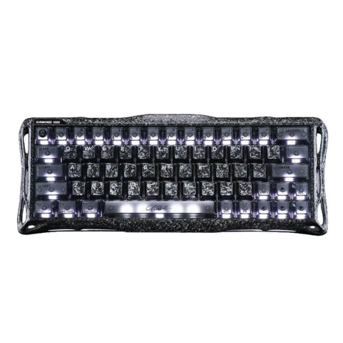 جرافاستار ميركوري V60 برو لوحة مفاتيح الألعاب بنسبة 60% بمفاتيح مغناطيسية بتأثير هول إصدار خاص - اسود سايبر فروست