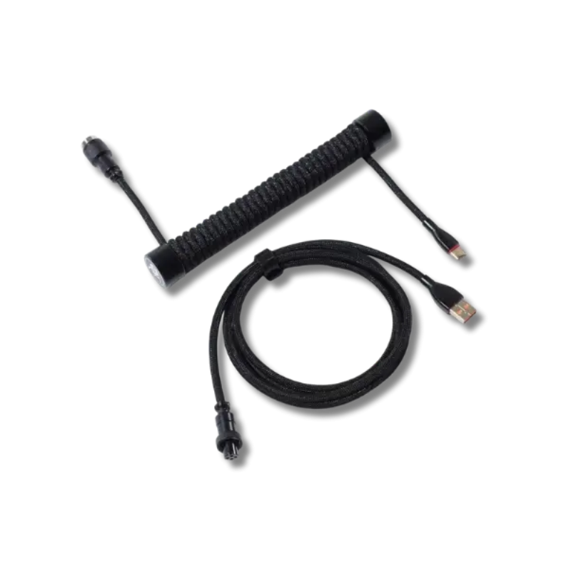 GravaStar Coiled Aviator USB Cable - Black