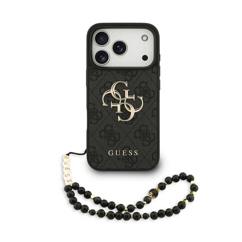 Guess, 4G PU Leather Case with Big 4G & Classic Logo with Wrist Strap, iPhone 17 Pro