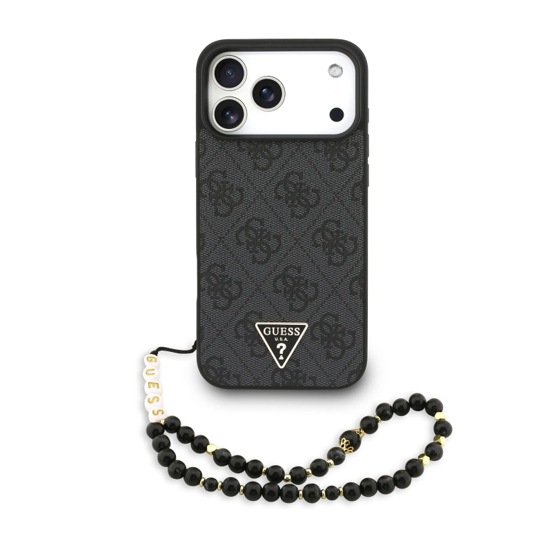 Guess, MagSafe 4G PU Leather Case With Small 4G Logo & Lanyard, iphone 17 Pro Max