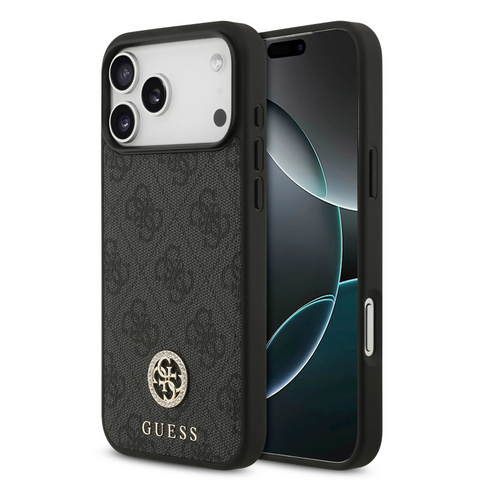 Guess, MagSafe 4G PU Leather Case with Classic & Strass Logo, iPhone 17 Pro Max