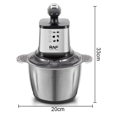 RAF Large Capacity Food Processor with 360° Sharp Blades - 8 L - 1000 W