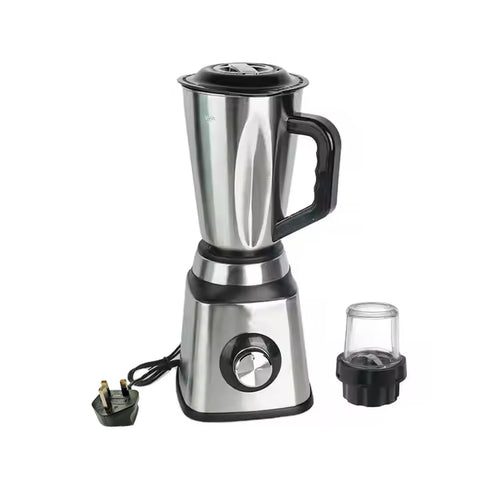 PURE 2-in-1 Stainless Steel Blender with Grinder Attachment – 1 L, 400 W