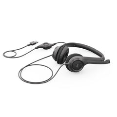 سماعة رأس USB H390 من Logitech - باللون الأسود