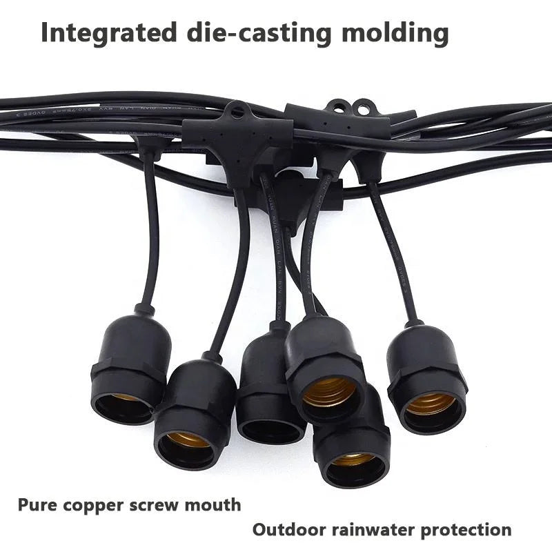 KKF Solar-Powered LED Flame Effect Lantern String Lights, 6m with 10 Bulbs