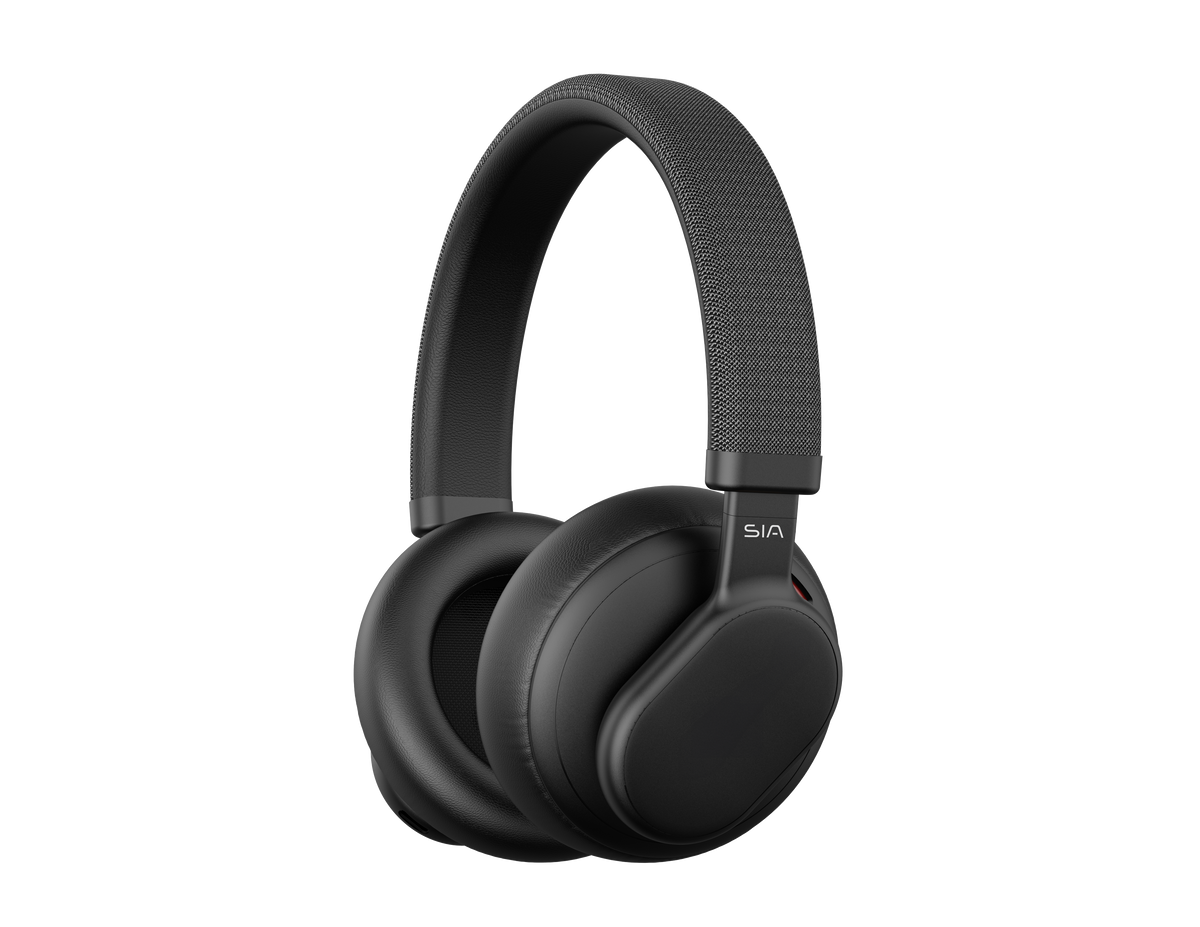 سماعة رأس بلوتوث ANC هجينة من SIA H501BT PRO باللون الأسود 
