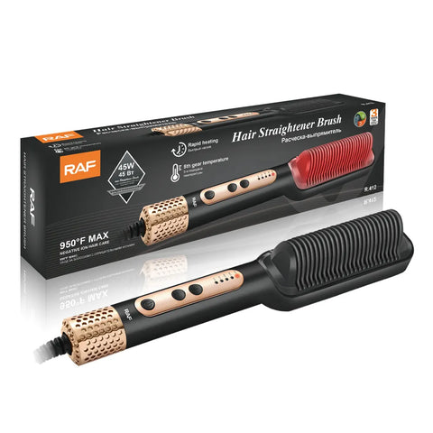 RAF 1000W Professional 4-in-1 Hot Air Brush Hair Styler with Adjustable Temperatures and Ceramic Coating