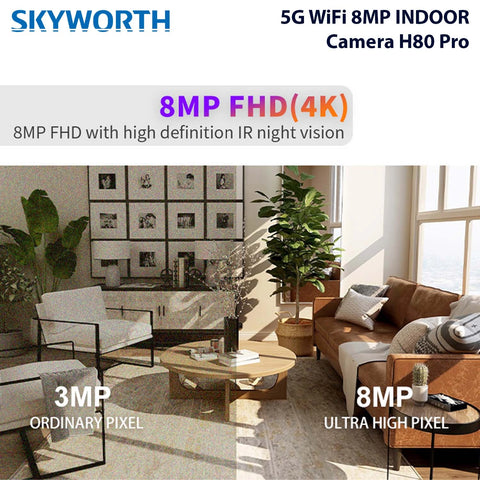 Skyworth 5G WiFi 8MP IN Cam H80 Pro