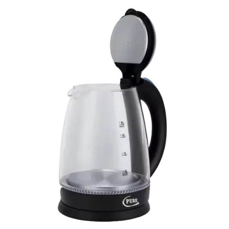PURE Borosilicate Glass Electric Kettle with Auto Shut-Off – 1.8 L, 1500 W