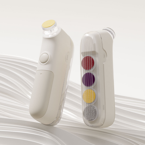 Electric Rechargeable Baby Nail File with LED Light and 5 Grinding Heads
