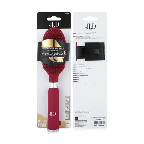 JLD Paris 15389, Ergonomic Oval Hair Brush, Detangling & Styling for All Hair Types