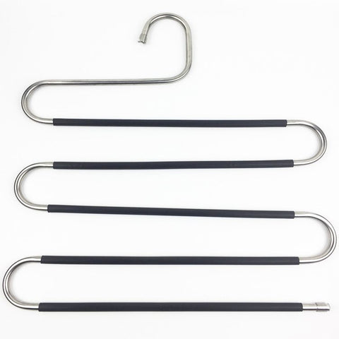 S-Type Trousers Hanger Antislip Black