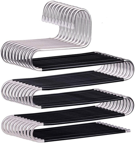 S-Type Trousers Hanger Antislip Black