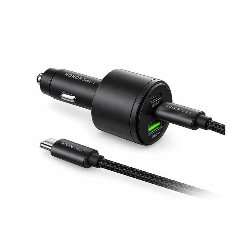 HONOR Select Car Charger 116W PD 2C 1A With C-C Cable 1M - Black