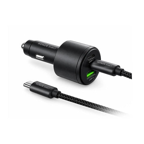 HONOR Select Car Charger 116W PD 2C 1A With C-C Cable 1M - Black