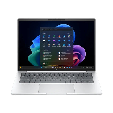 HP EliteBook 8 G1i 14" WUXGA AI Laptop – Intel Core Ultra 7 256V, 16GB LPDDR5X-8533 RAM, 512GB NVMe SSD, Windows 11 Pro, Copilot+ PC, Glacier Silver, 1-Year Warranty
