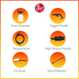Hoover, Pressure Washer 120-Bar, 1600W with 6 Accessories