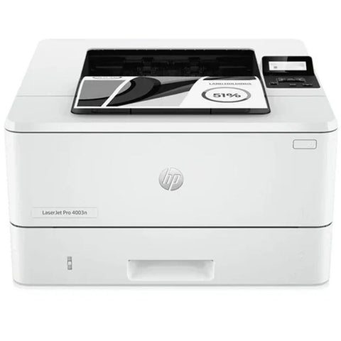 HP laser printer on a white background