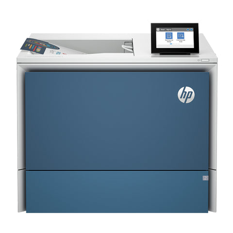 HP printer with a digital display on a white background