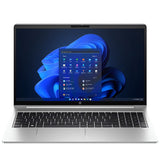 Laptop with a blue abstract design on the screen