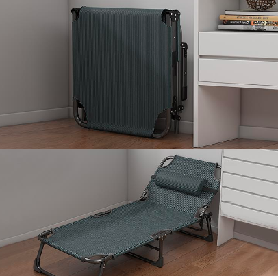 Heavy Duty Foldable Camping Bed 190 x 72 x 28 cm, with 150Kg Load Capacity