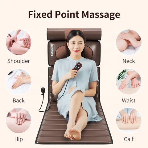 5-in-1 Full-Body Heated Massage Mat with Shiatsu Neck & Shoulder Massage