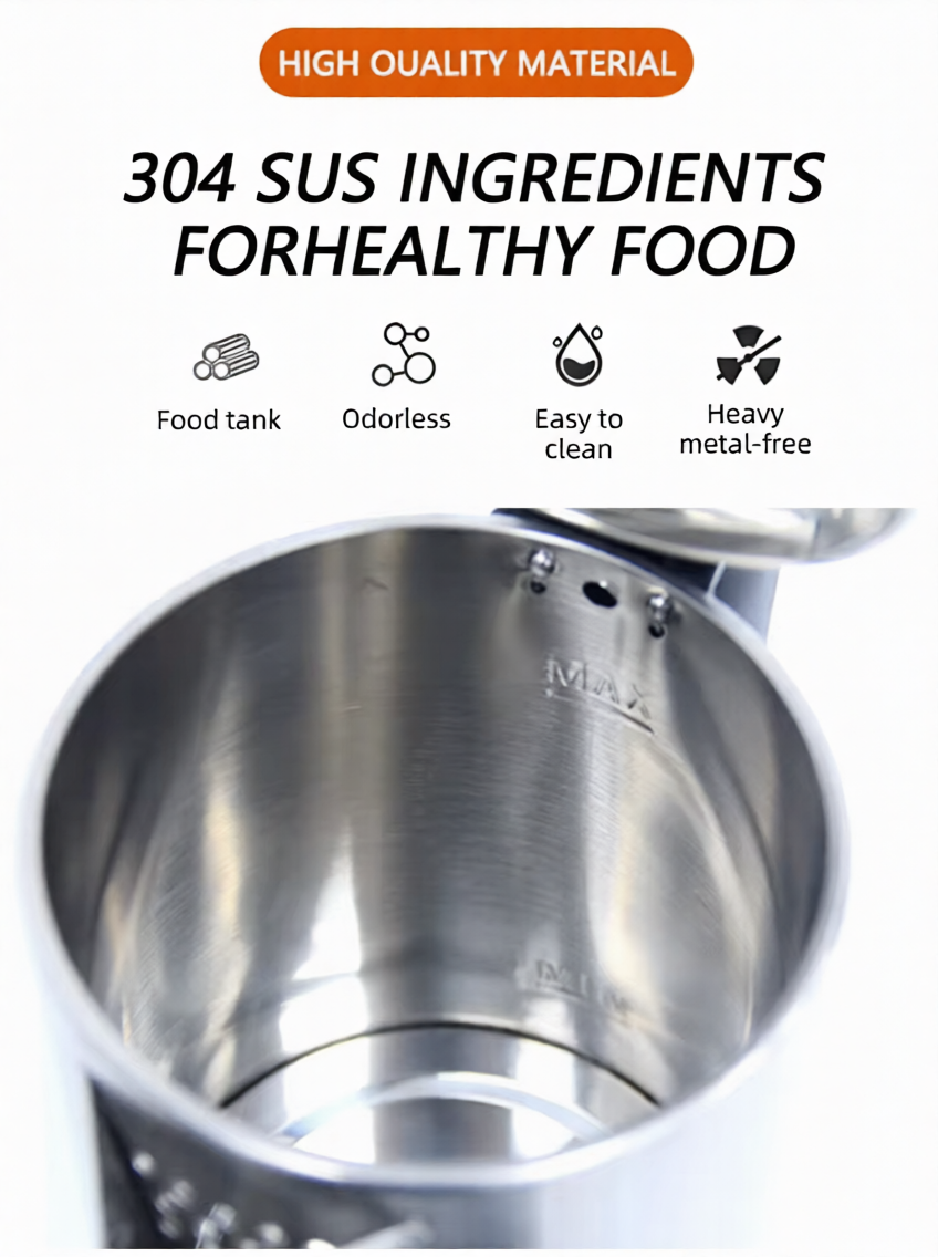 PURE Stainless Steel Electric Kettle with Auto Shut-Off – 2 L, 1500 W