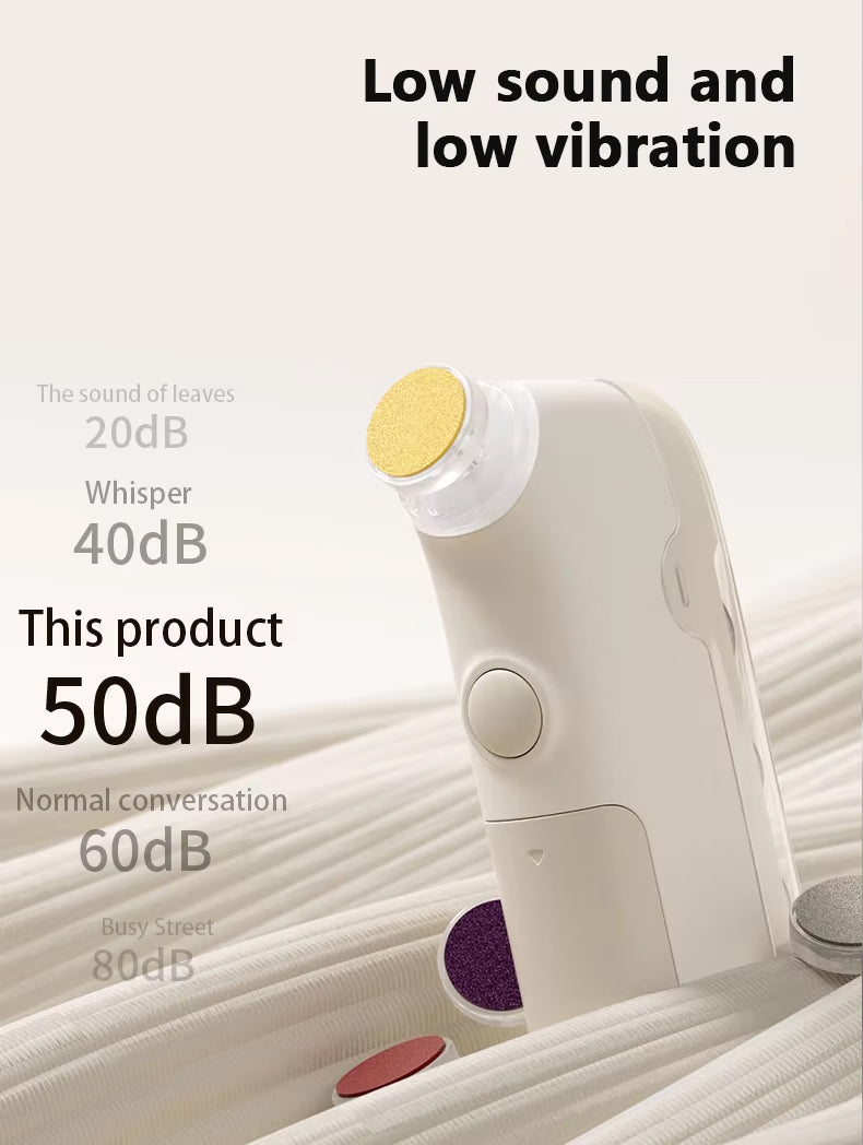 Electric Rechargeable Baby Nail File with LED Light and 5 Grinding Heads