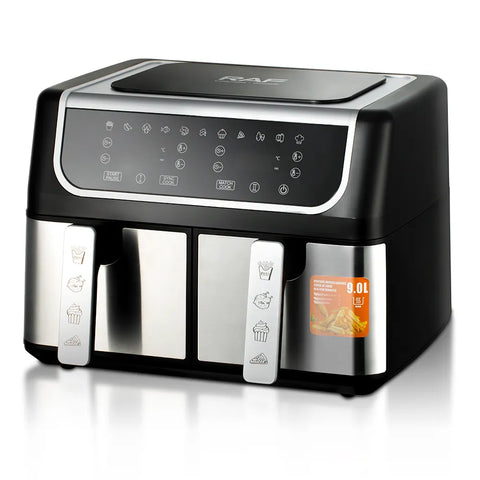 RAF 6L + 4L Dual Baskets Digital Air Fryer with LCD Display - 2500 W