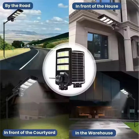 KKF 2-in-1 Solar Street Light 450W with 4G & 4K AI Security Camera, Night Vision, Motion Sensor, Mobile App & Remote Control for Outdoor Surveillance
