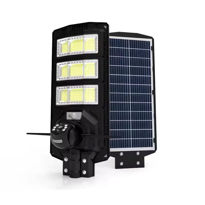 KKF 2-in-1 Solar Street Light 450W with 4G & 4K AI Security Camera, Night Vision, Motion Sensor, Mobile App & Remote Control for Outdoor Surveillance
