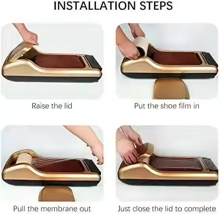 Automatic Mechanical Shoe Cover Dispenser with Foot Pedal Activation and Double Steel Film Cutter