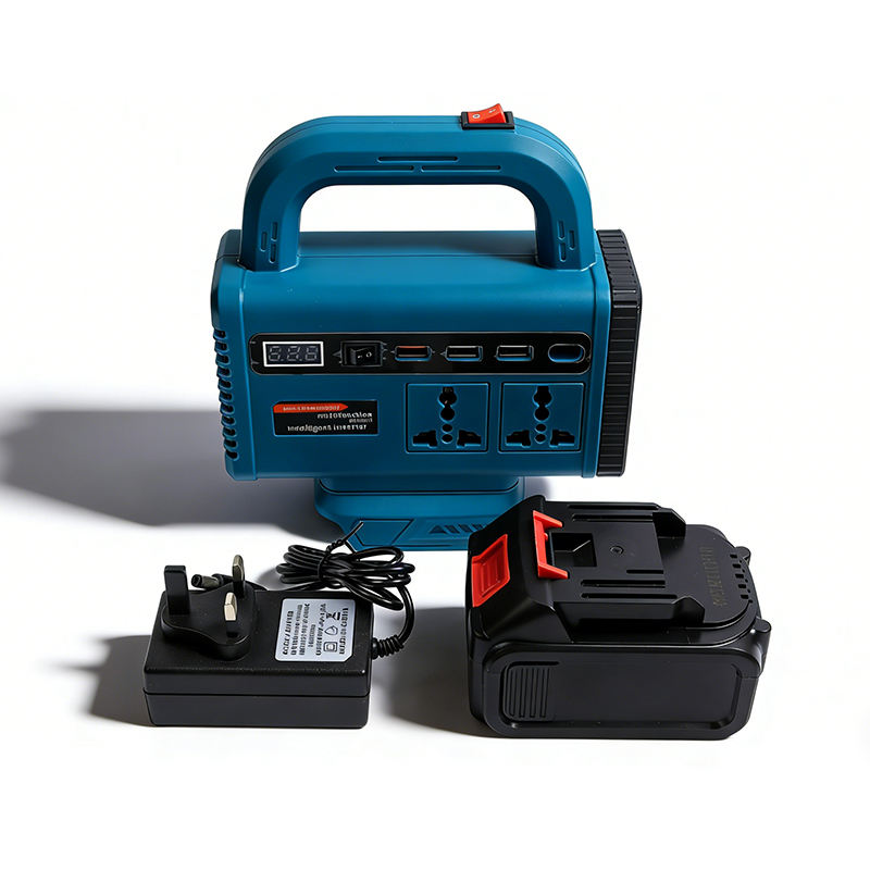 Compact 150W Portable Power Station with 68V Detachable Lithium Battery, Dual AC Outlets, 3 USB-A Ports