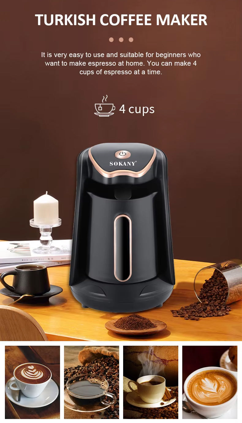 SOKANY Electric Turkish Coffee Maker 600W, 250ml - SK-04008
