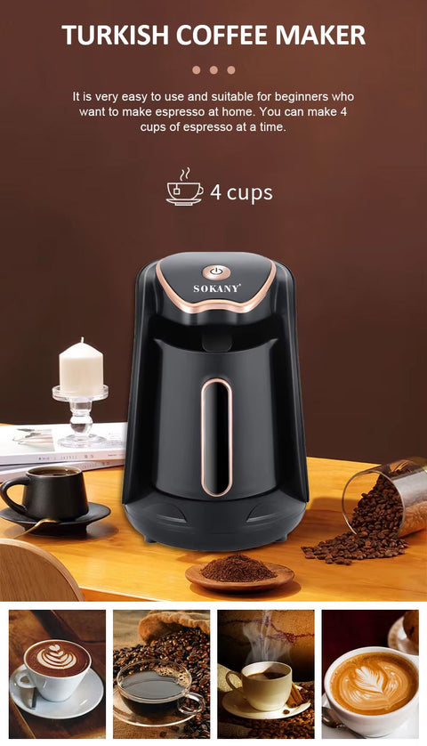 SOKANY Electric Turkish Coffee Maker 600W, 250ml - SK-04008