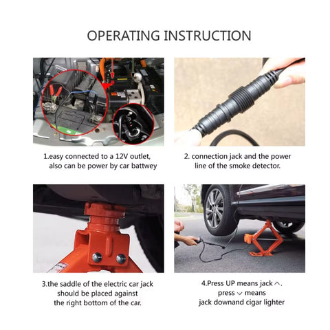 4-in-1 Emergency Electric Car Repair Kit with 5-Ton Jack and 480 Nm Impact Wrench