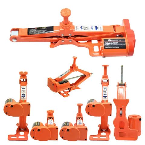 4-in-1 Emergency Electric Car Repair Kit with 5-Ton Jack and 480 Nm Impact Wrench