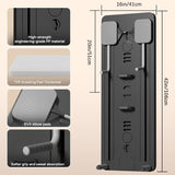 Black Bull Multi-Functional Foldable Pilates Reformer Abdominal Core Trainer with A B Roller Wheels for Workout Exercise