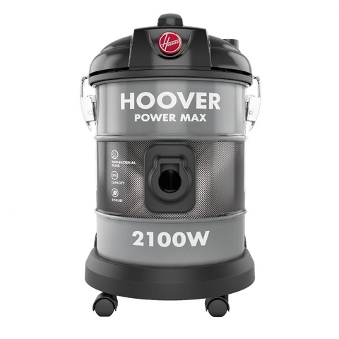 Hoover HT87-T2-ME, Power Max Drum Vacuum Cleaner 20L, 2100W with Anti-Bacterial Filtration