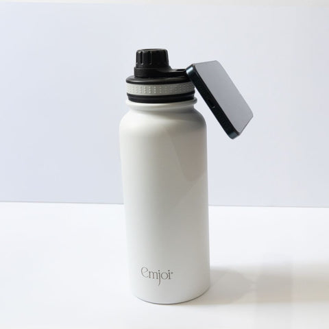 Emjoi MagSafe Stainless Steel Sport Bottle - 900 ML - White
