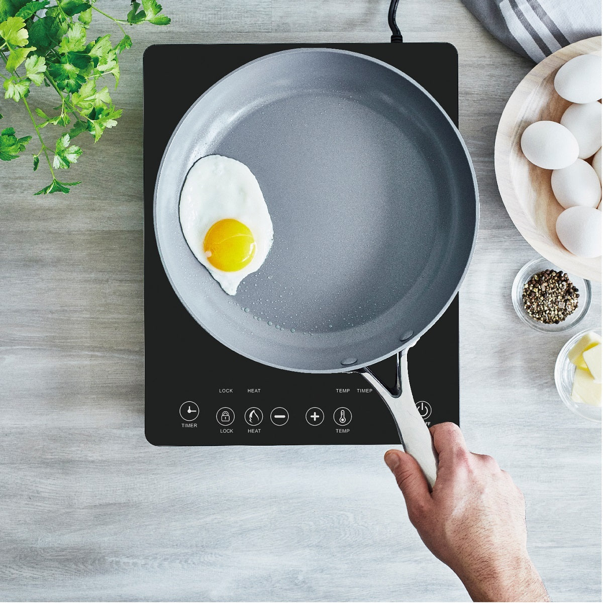 Orca, Induction Cooker 2000W with Digital Display – IH2103