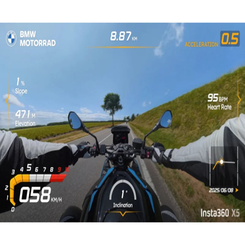 كاميرا إنستا360 X5 بزاوية 360° بدقة 8K – إصدار بي إم دبليو موتوراد CINSAAHA (X531)