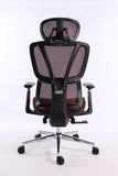 Black Bull Ergonomic Mesh Gaming & Office Chair with Footrest - Black & Red