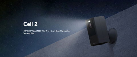 Imou Cell 2 4MP - Outdoor Battery Camera, Super HD 2K with Full Colour Nightvision - Black